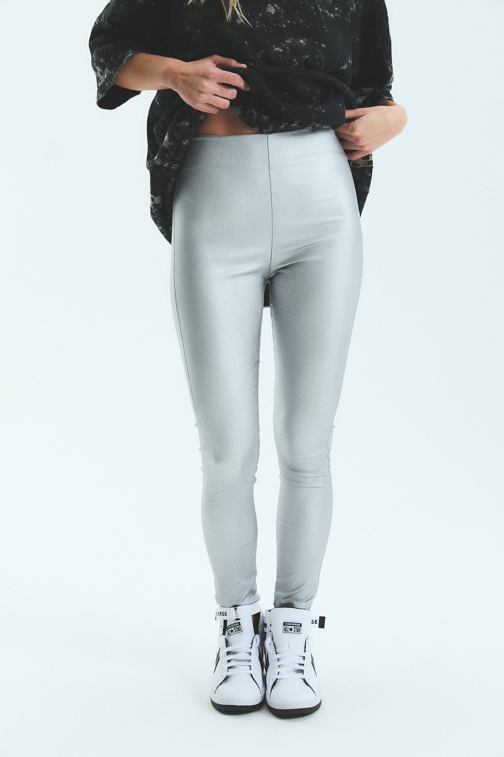 PANTALÓN MEGHAN METALLIC - SILVER