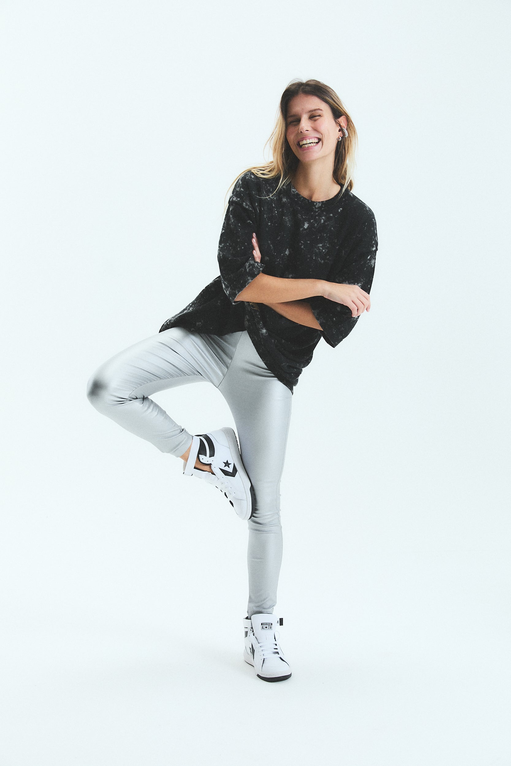 PANTALÓN MEGHAN METALLIC - SILVER