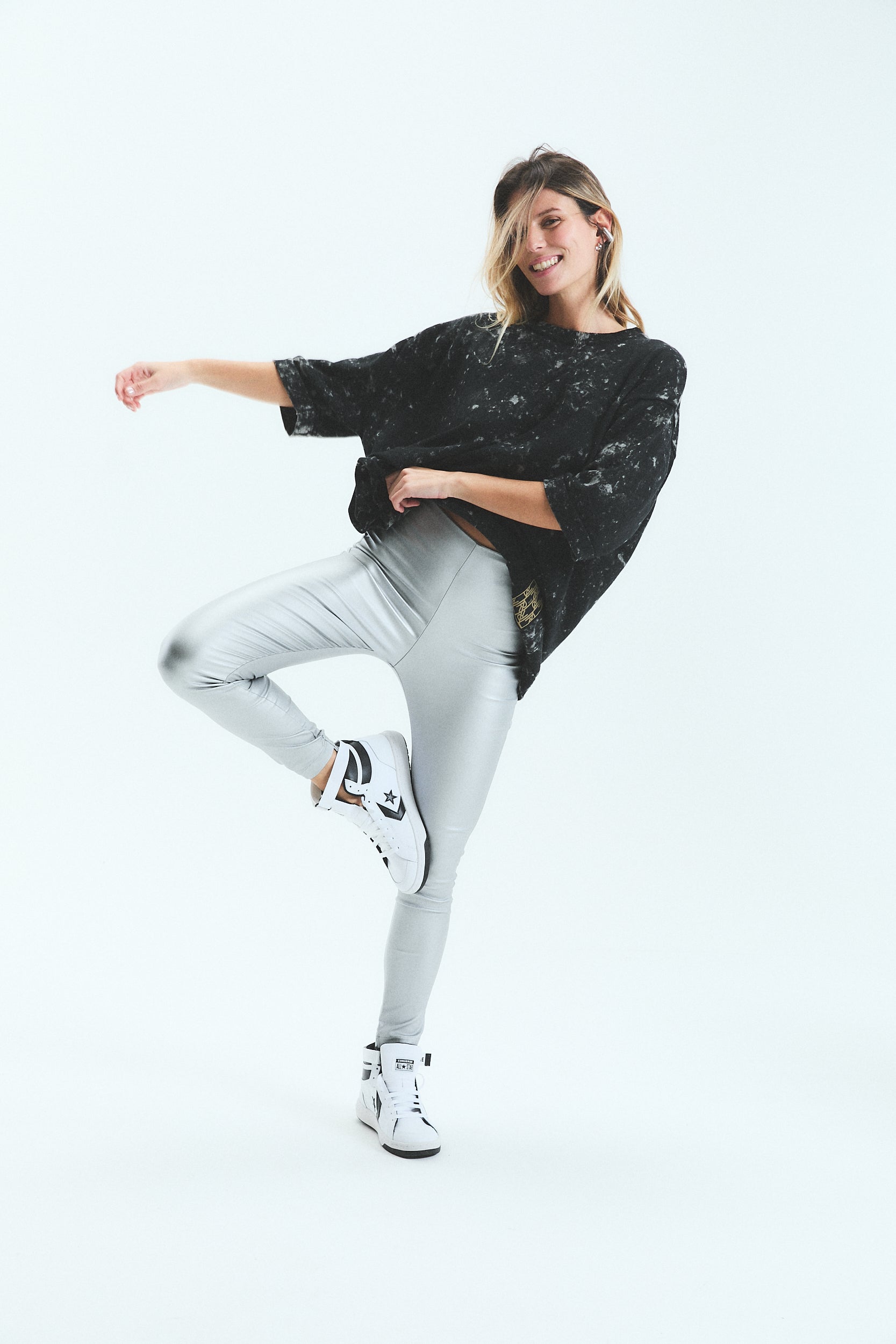 PANTALÓN MEGHAN METALLIC - SILVER