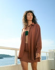 CAMISA MALLORCA - DARK BROWN