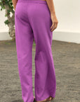 LINEN CAPRI PANTS - BLACK
