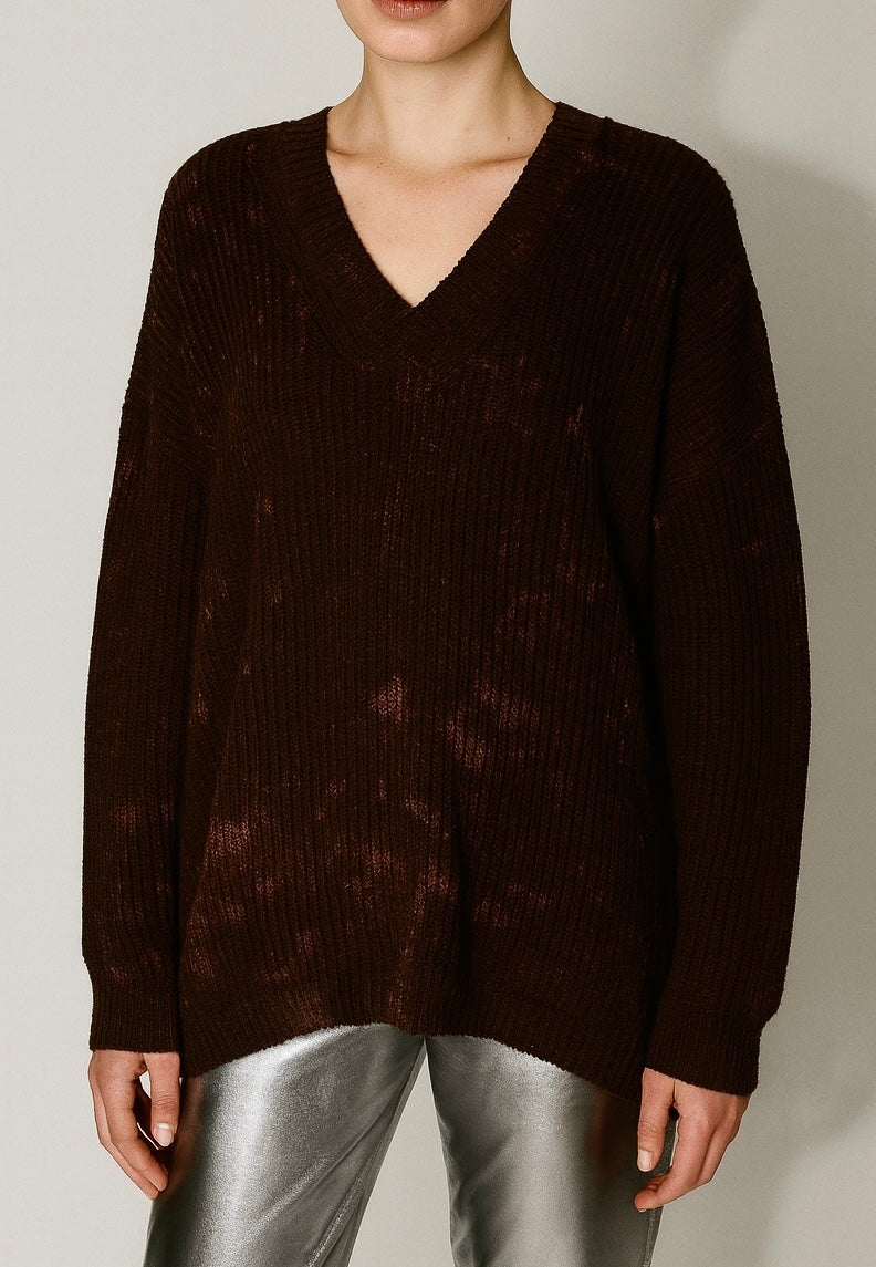 SWEATER FUKUI BATIK - DARK BROWN