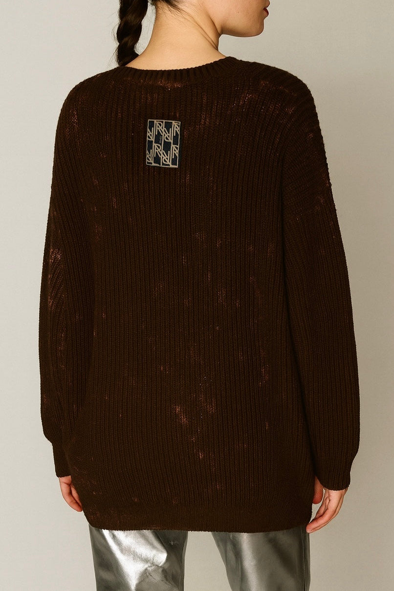 SWEATER FUKUI BATIK - DARK BROWN