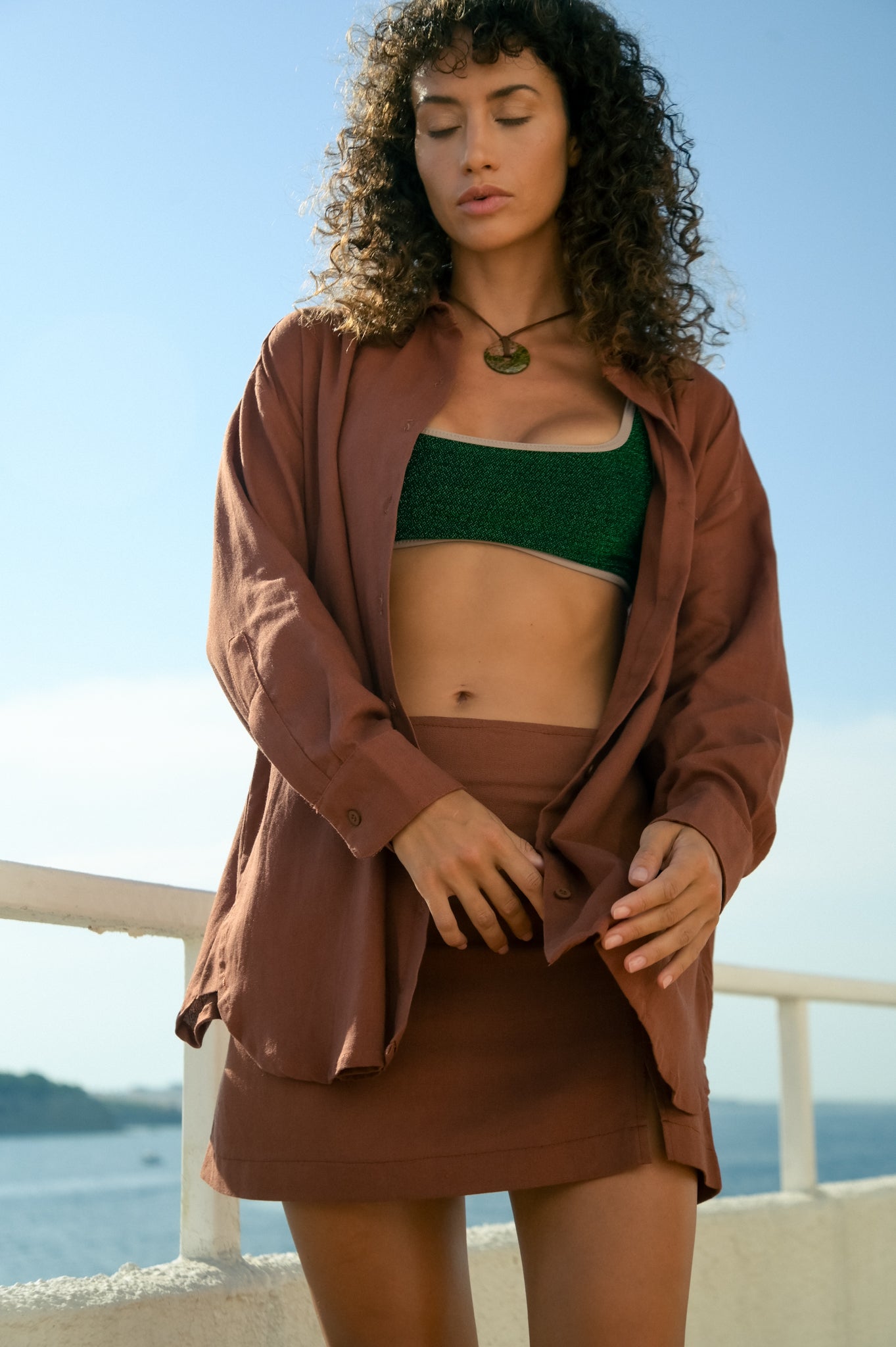 BIKINI CARMEN LUREX - GREEN
