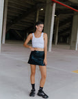 FALDA ATENAS METALLIC - BLACK