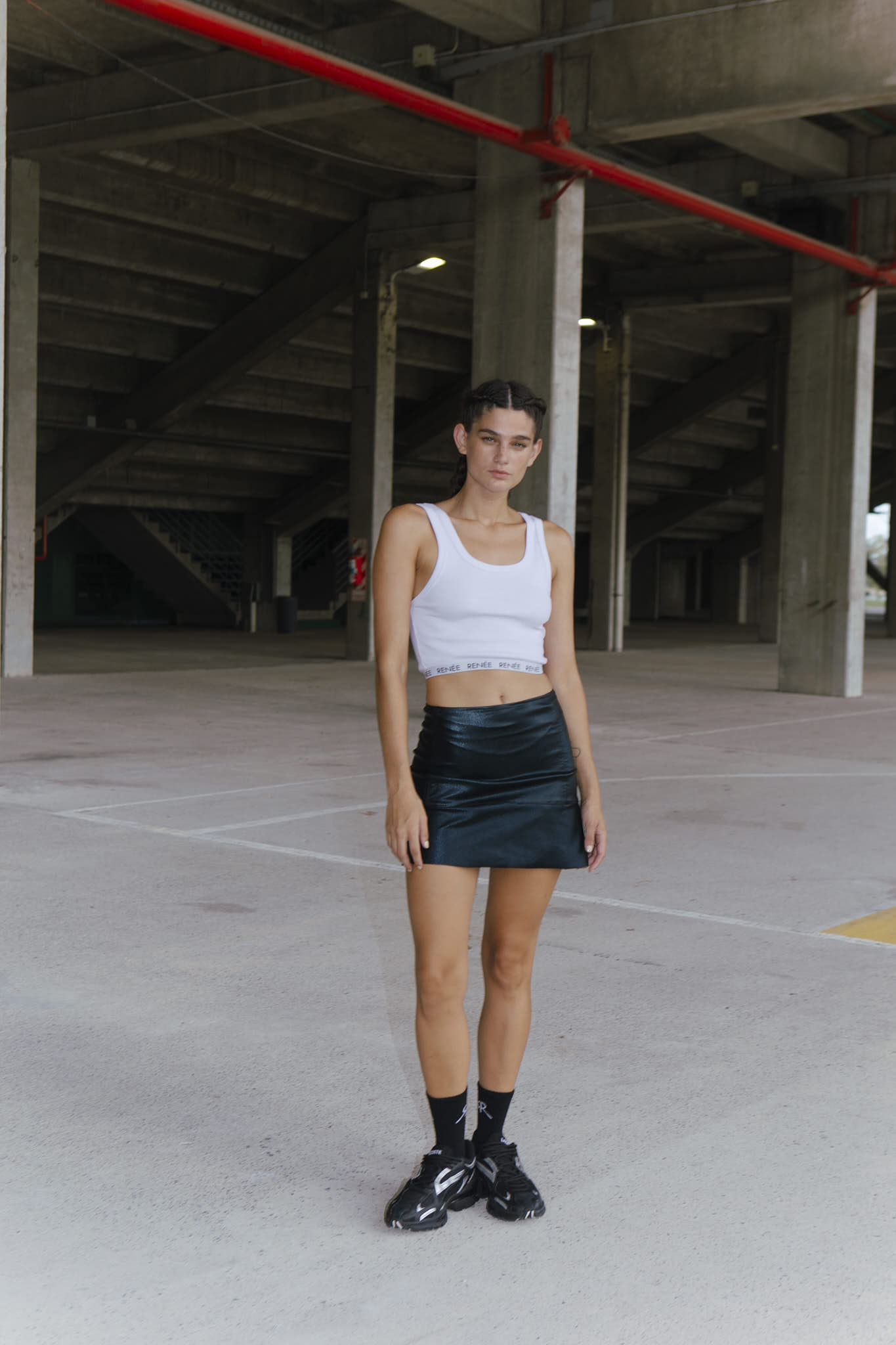 FALDA ATENAS METALLIC - BLACK