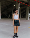 FALDA ATENAS METALLIC - BLACK