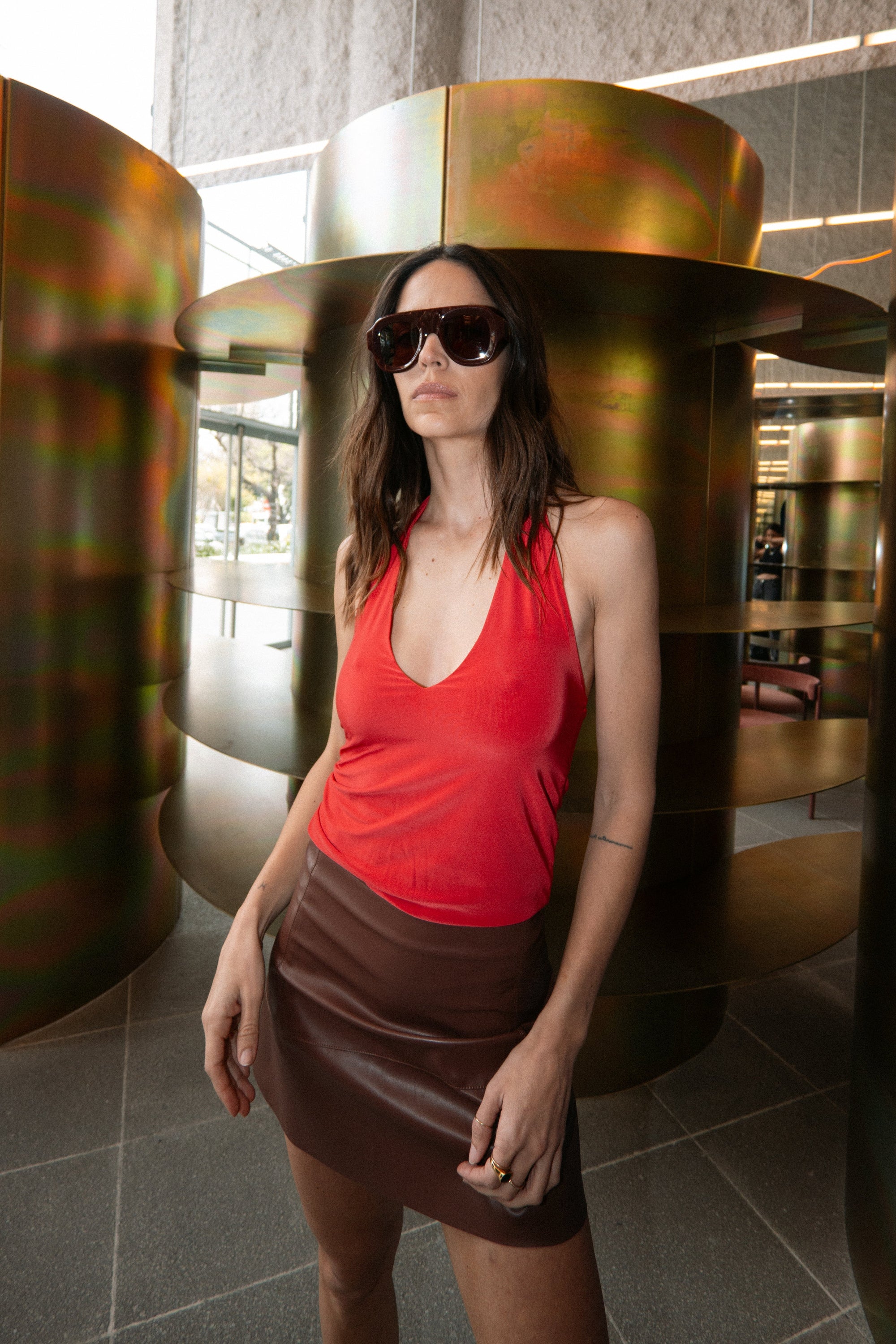 FALDA ATENAS - DARK BROWN