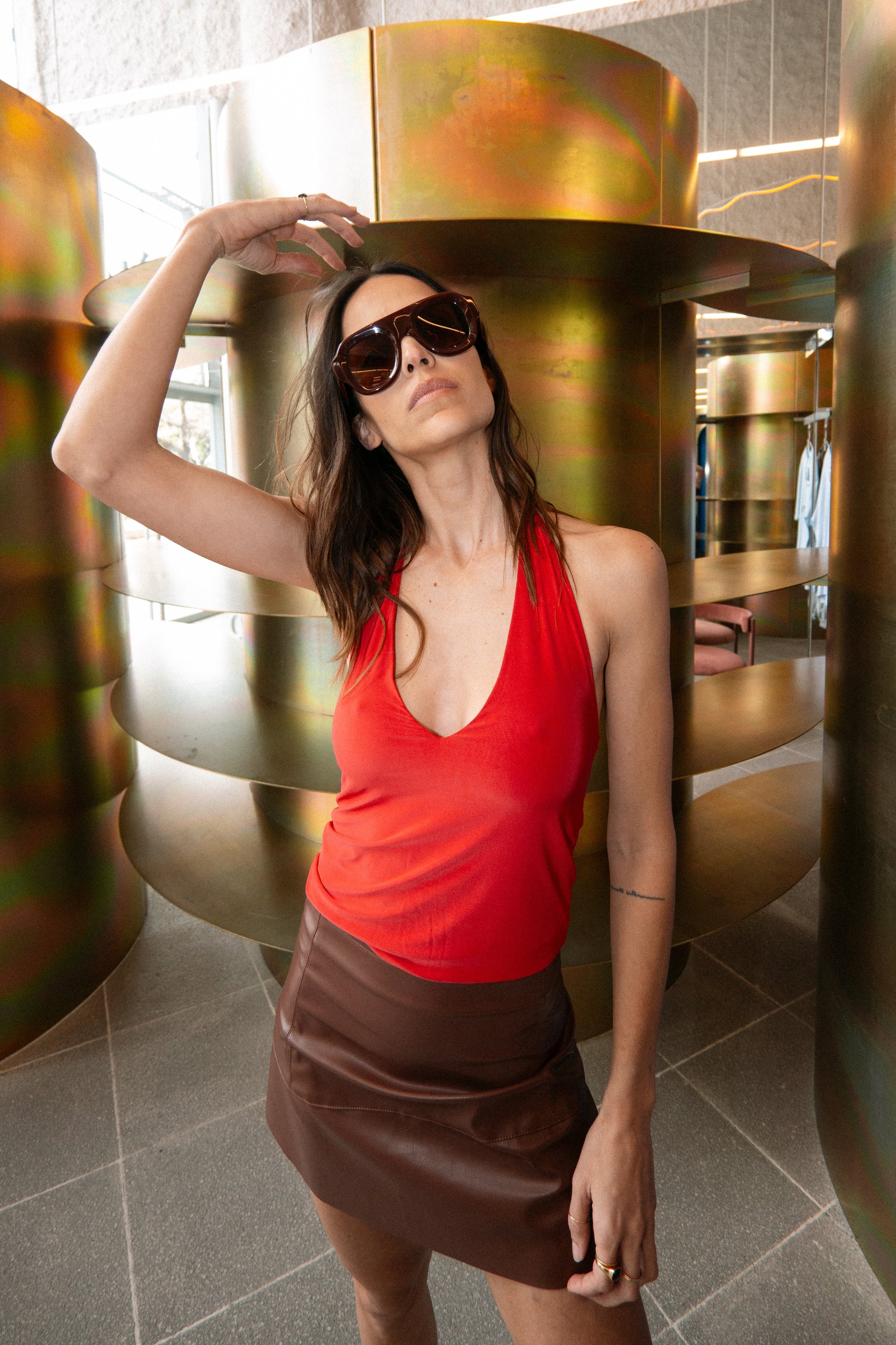 FALDA ATENAS - DARK BROWN