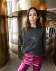 RACHEL METALLIC PANTS - PINK