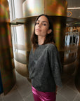 RACHEL METALLIC PANTS - PINK