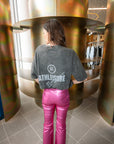 RACHEL METALLIC PANTS - PINK