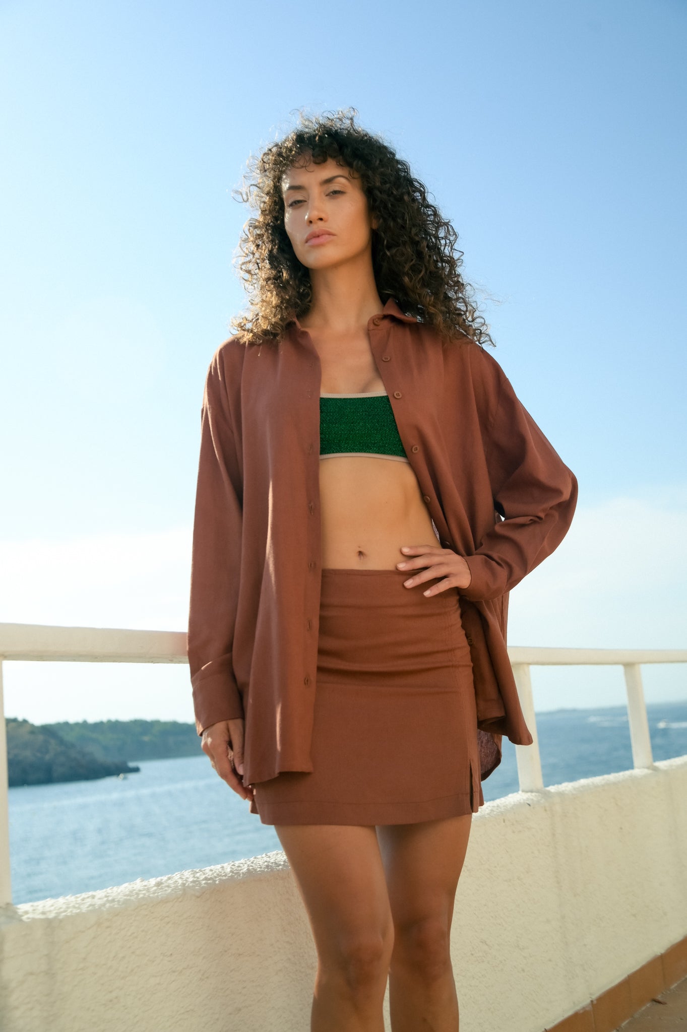 FALDA MARTA - DARK BROWN