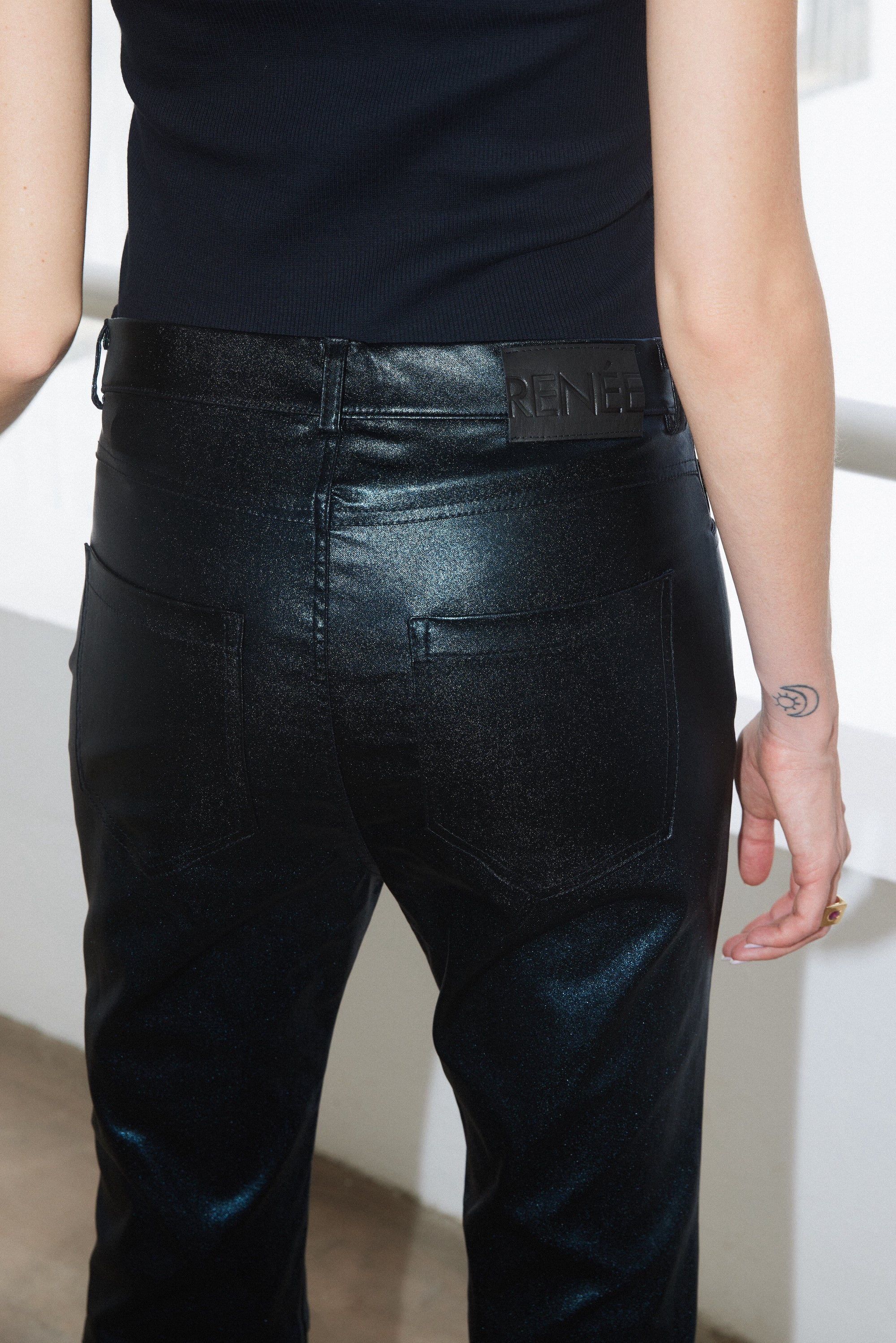 PANTALÓN RACHEL METALLIC - BLACK