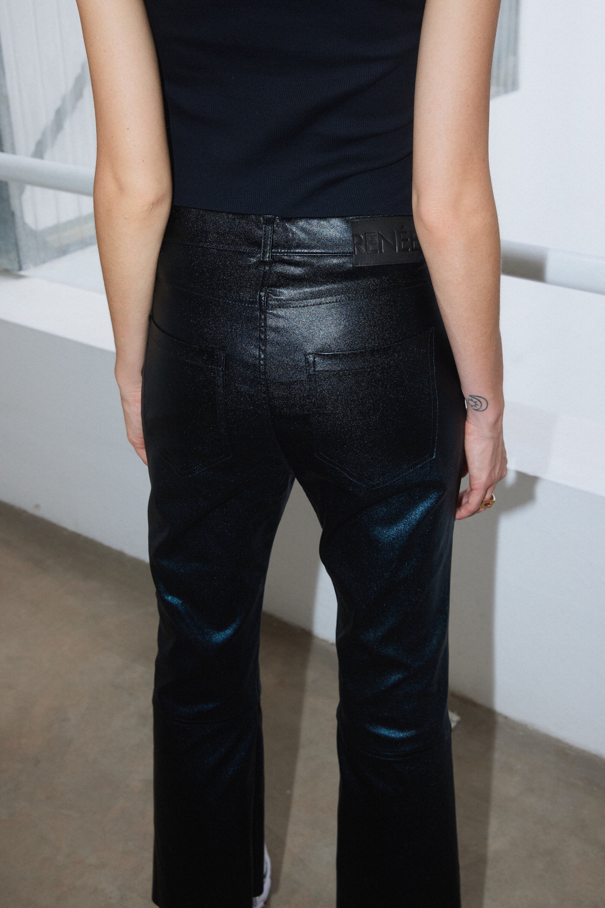 PANTALÓN RACHEL METALLIC - BLACK
