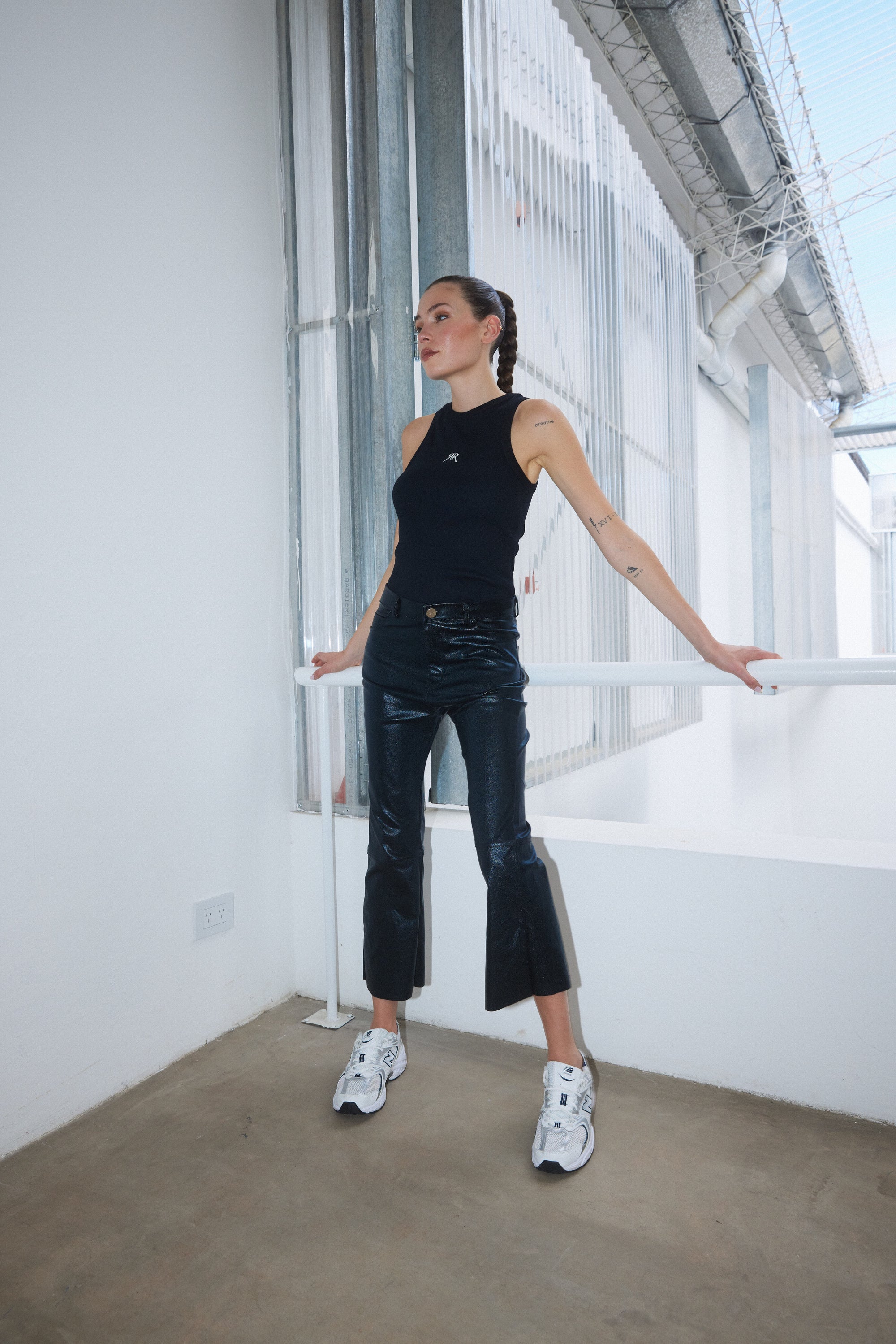 PANTALÓN RACHEL METALLIC - BLACK
