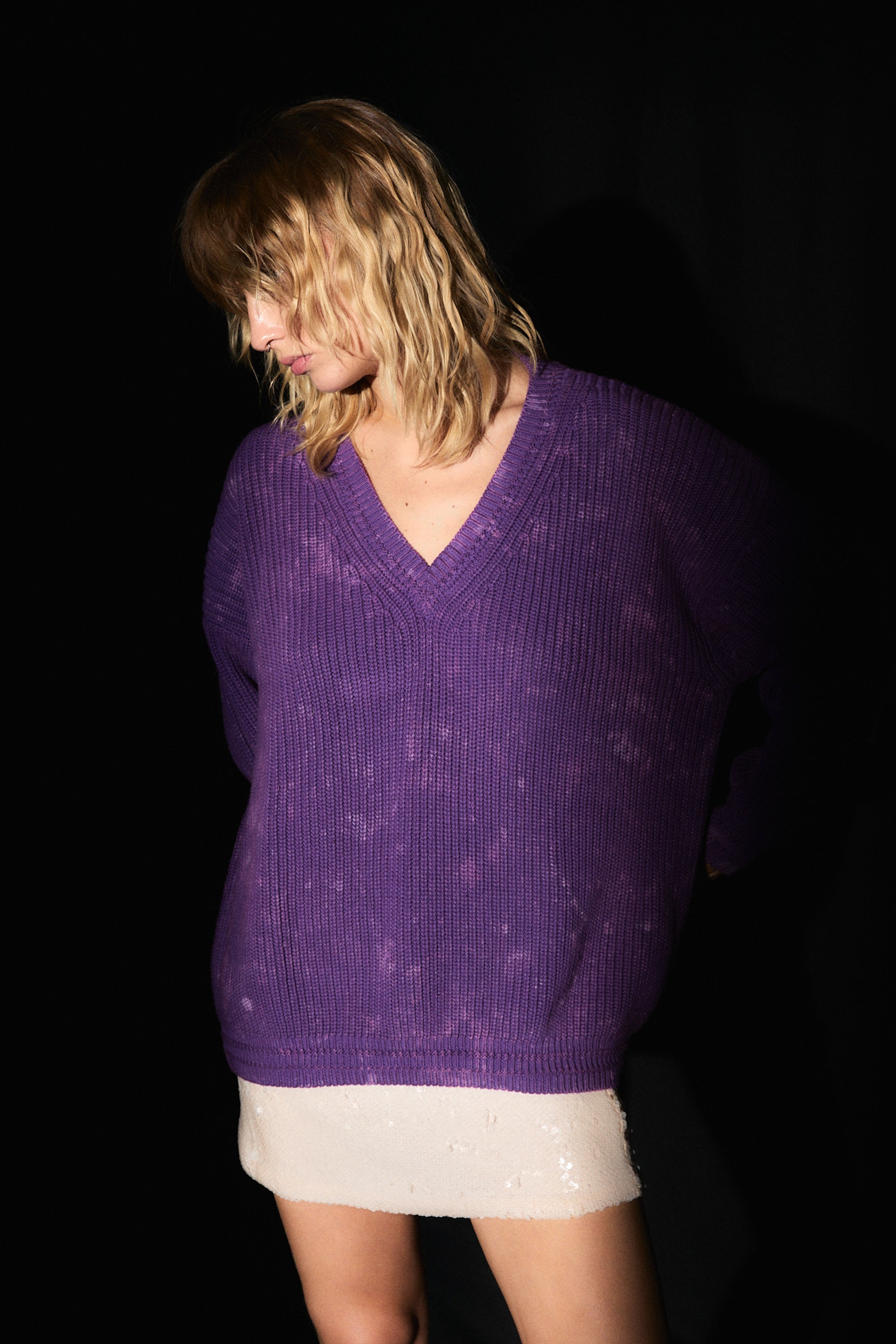 SWEATER FUKUI BATIK - VIOLET