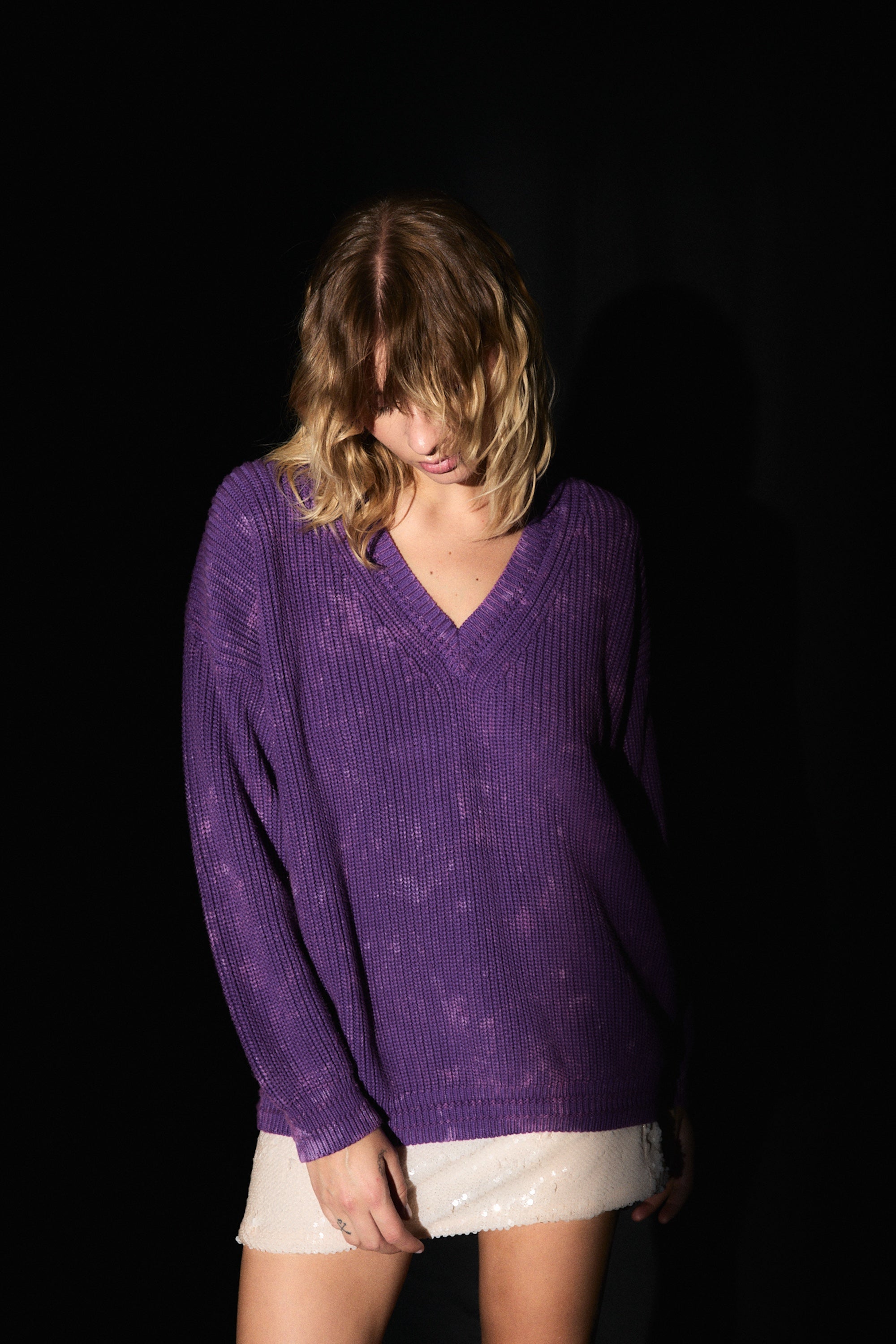 SWEATER FUKUI BATIK - VIOLET