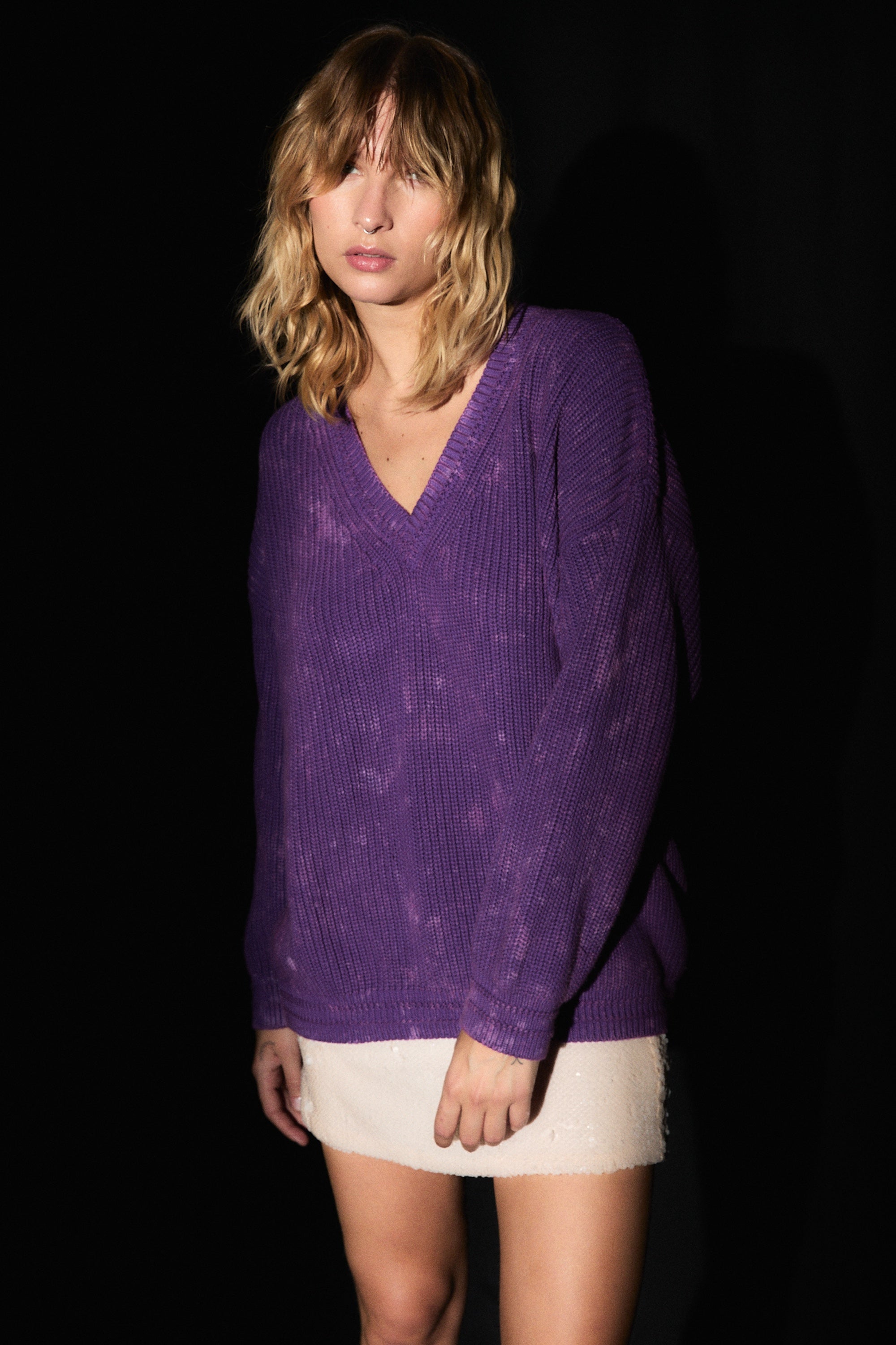 SWEATER FUKUI BATIK - VIOLET
