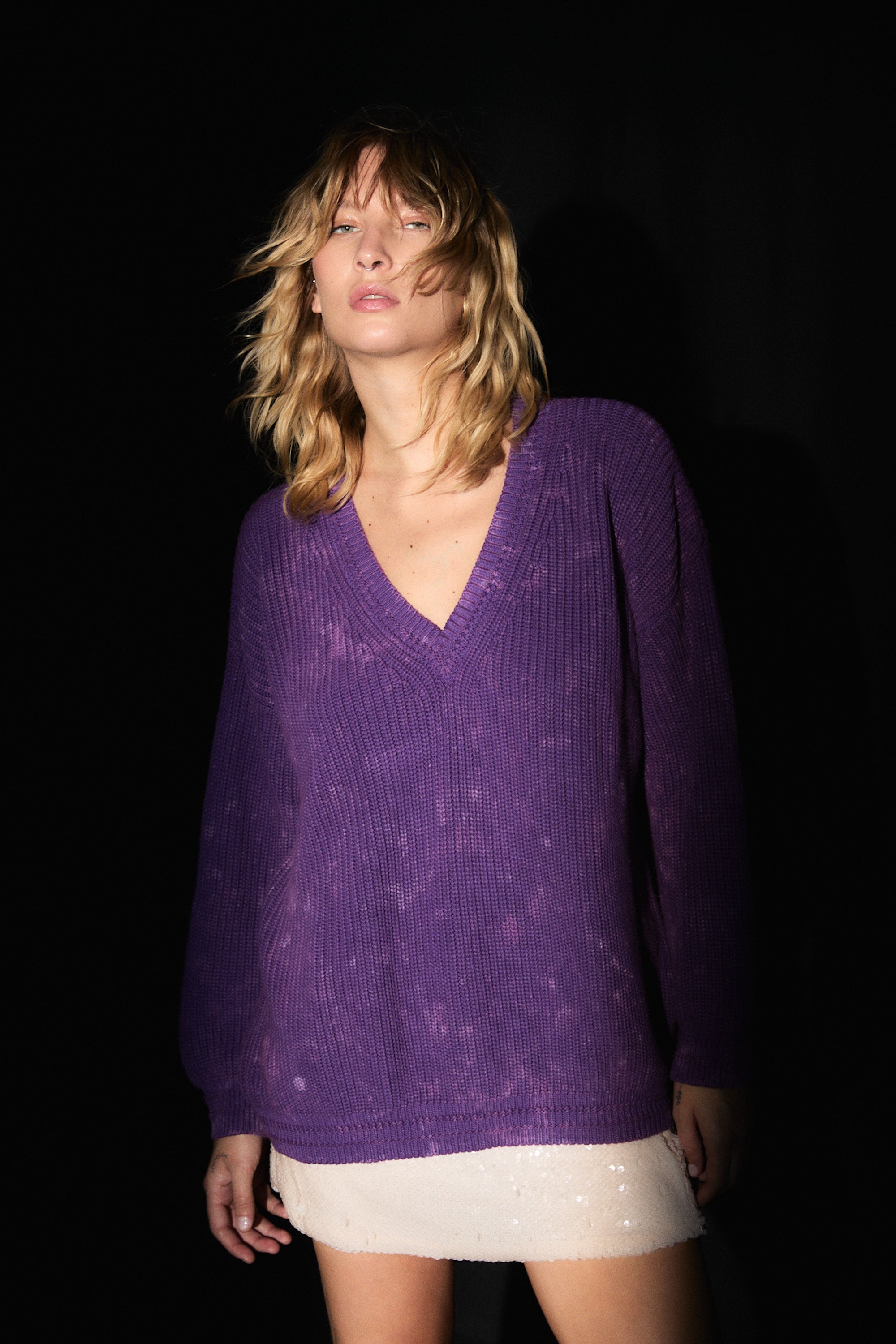 SWEATER FUKUI BATIK - VIOLET