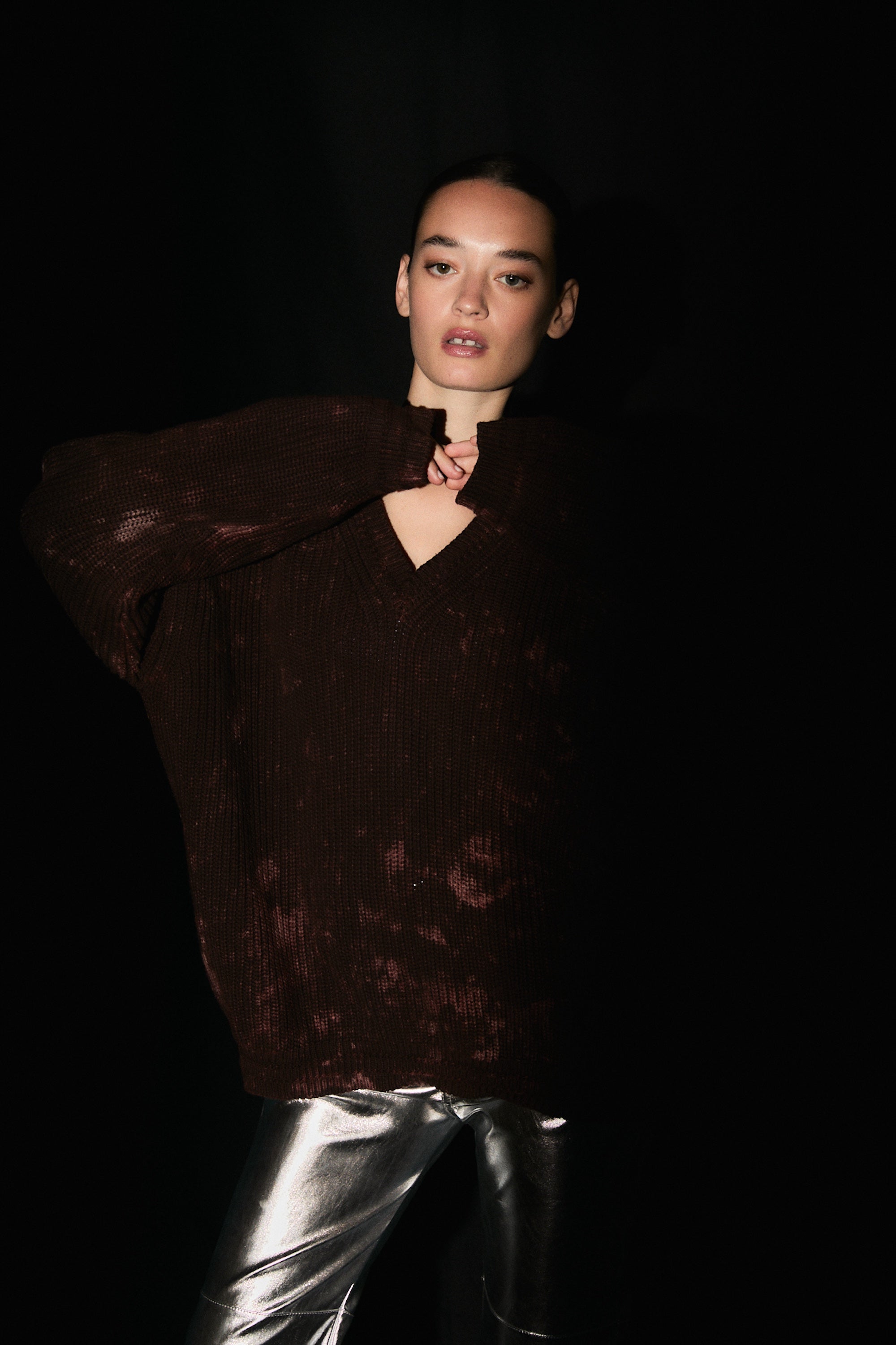 SWEATER FUKUI BATIK - DARK BROWN
