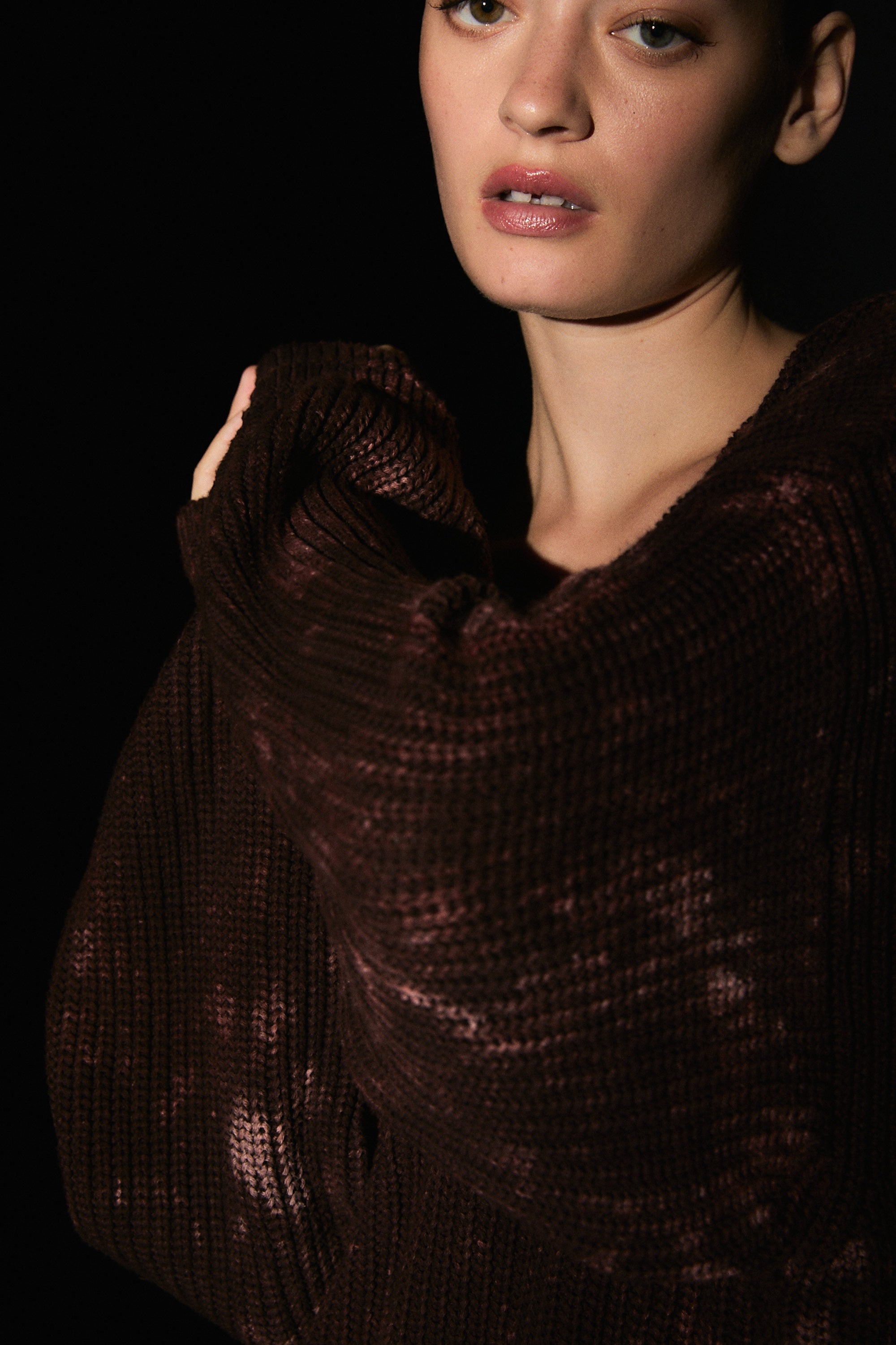 SWEATER FUKUI BATIK - DARK BROWN
