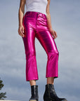 RACHEL METALLIC PANTS - PINK