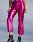 RACHEL METALLIC PANTS - PINK