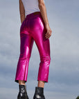 RACHEL METALLIC PANTS - PINK