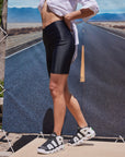 BIKER LEGGINGS - BLACK