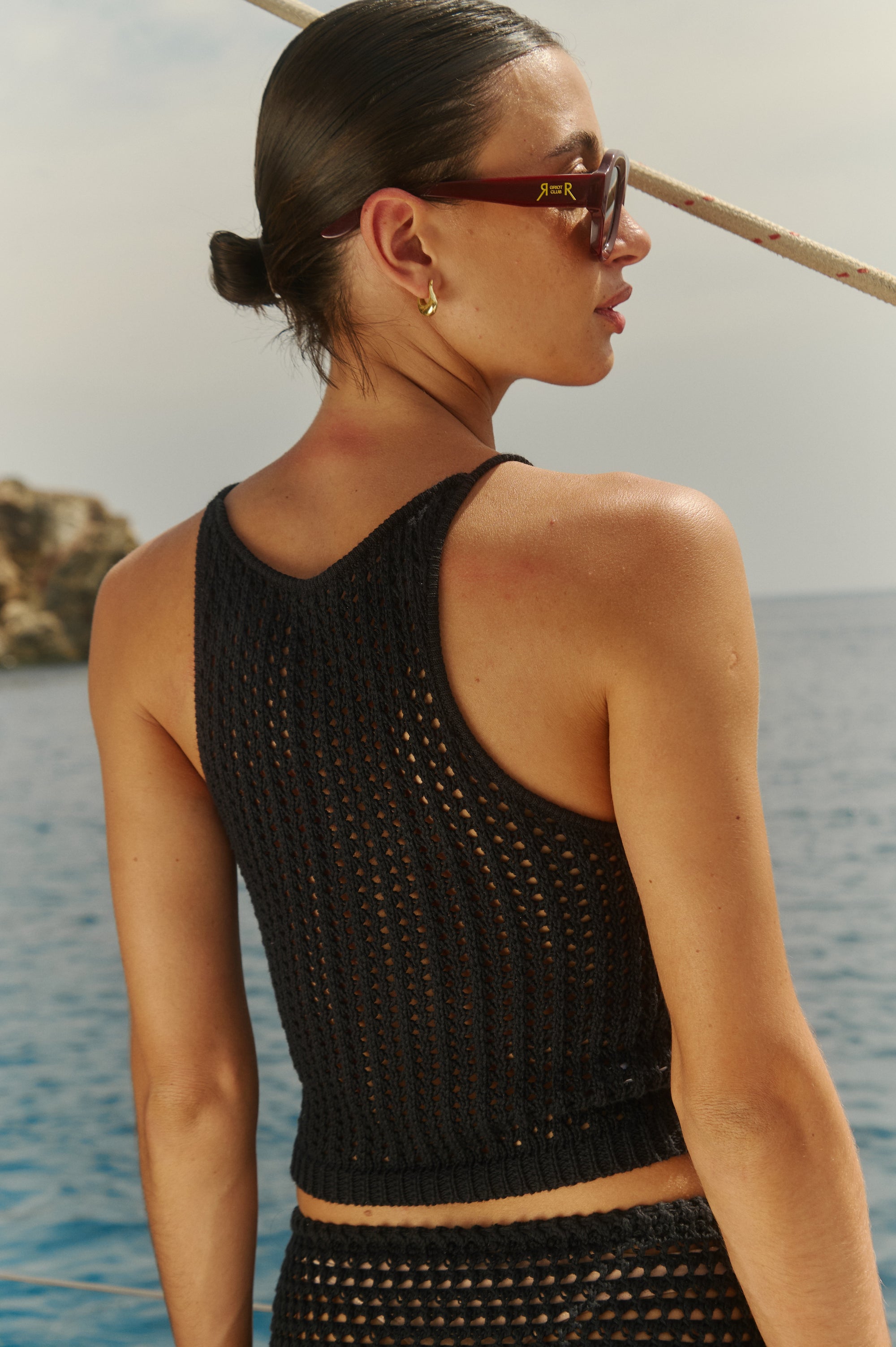 TOP DIAMANTE - BLACK
