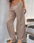 LINEN CAPRI PANTS - BLACK