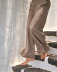 LINEN CAPRI PANTS - BLACK