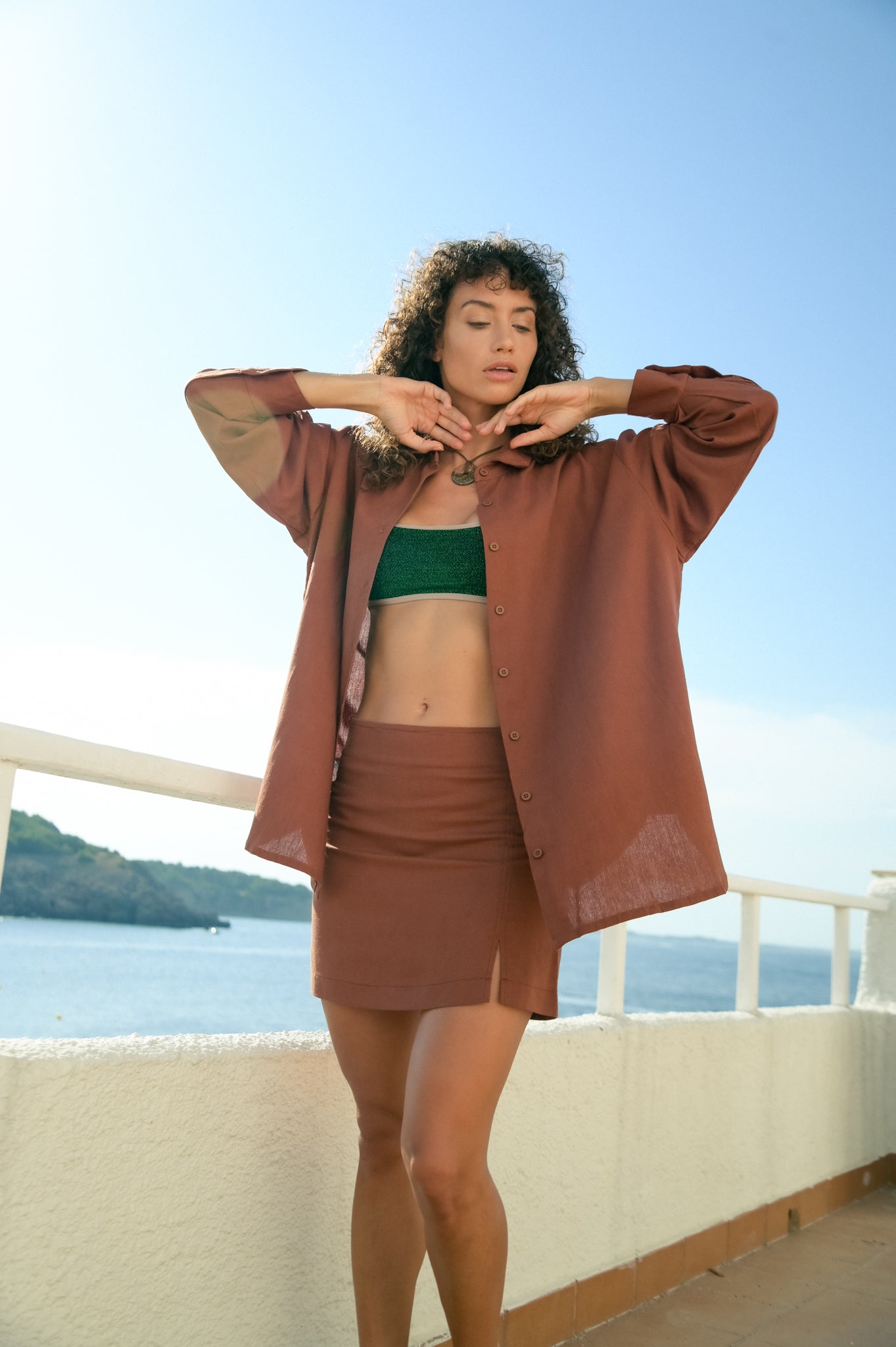 FALDA MARTA - DARK BROWN