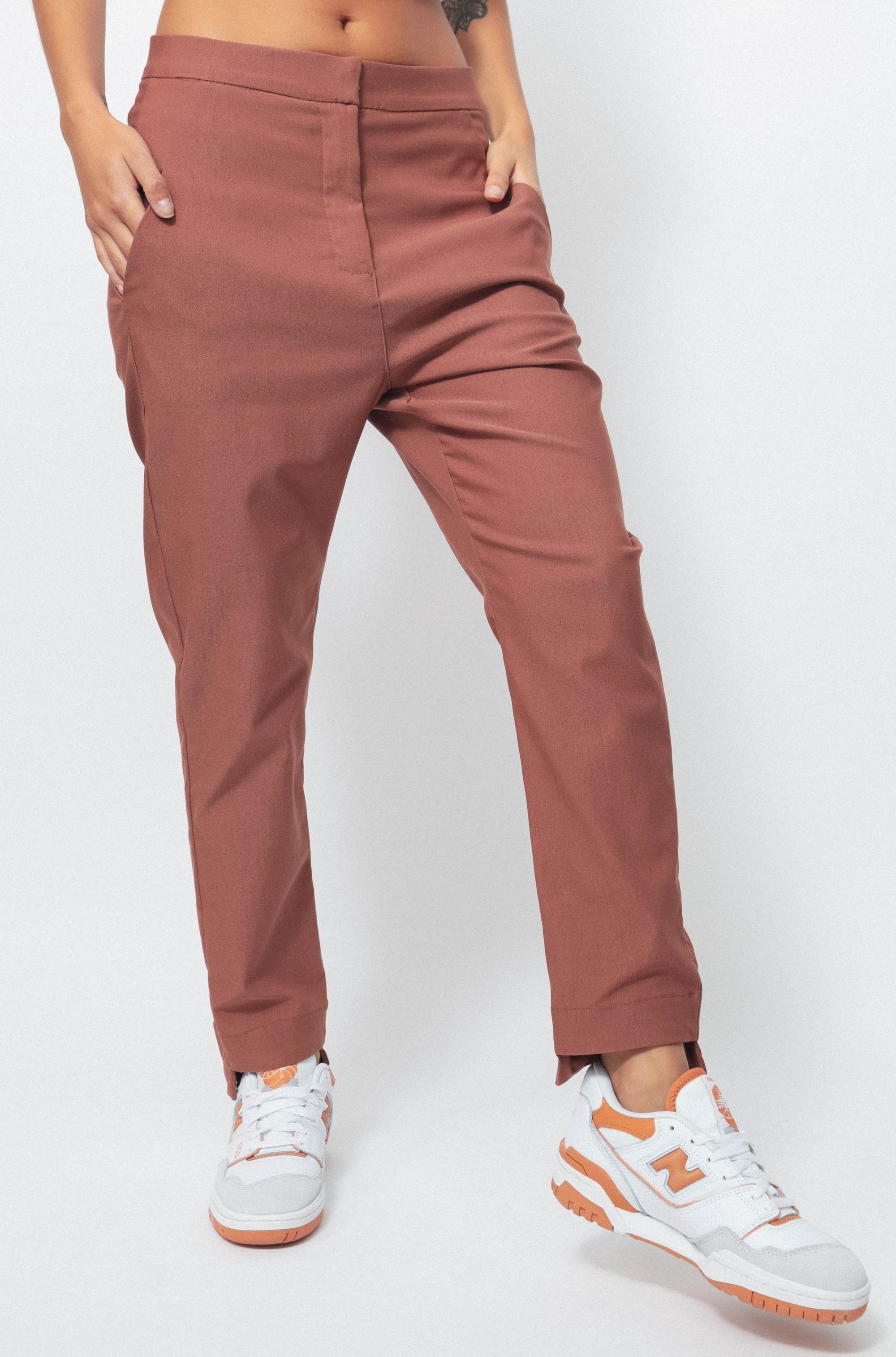 FIDELA TROUSERS - BRICK