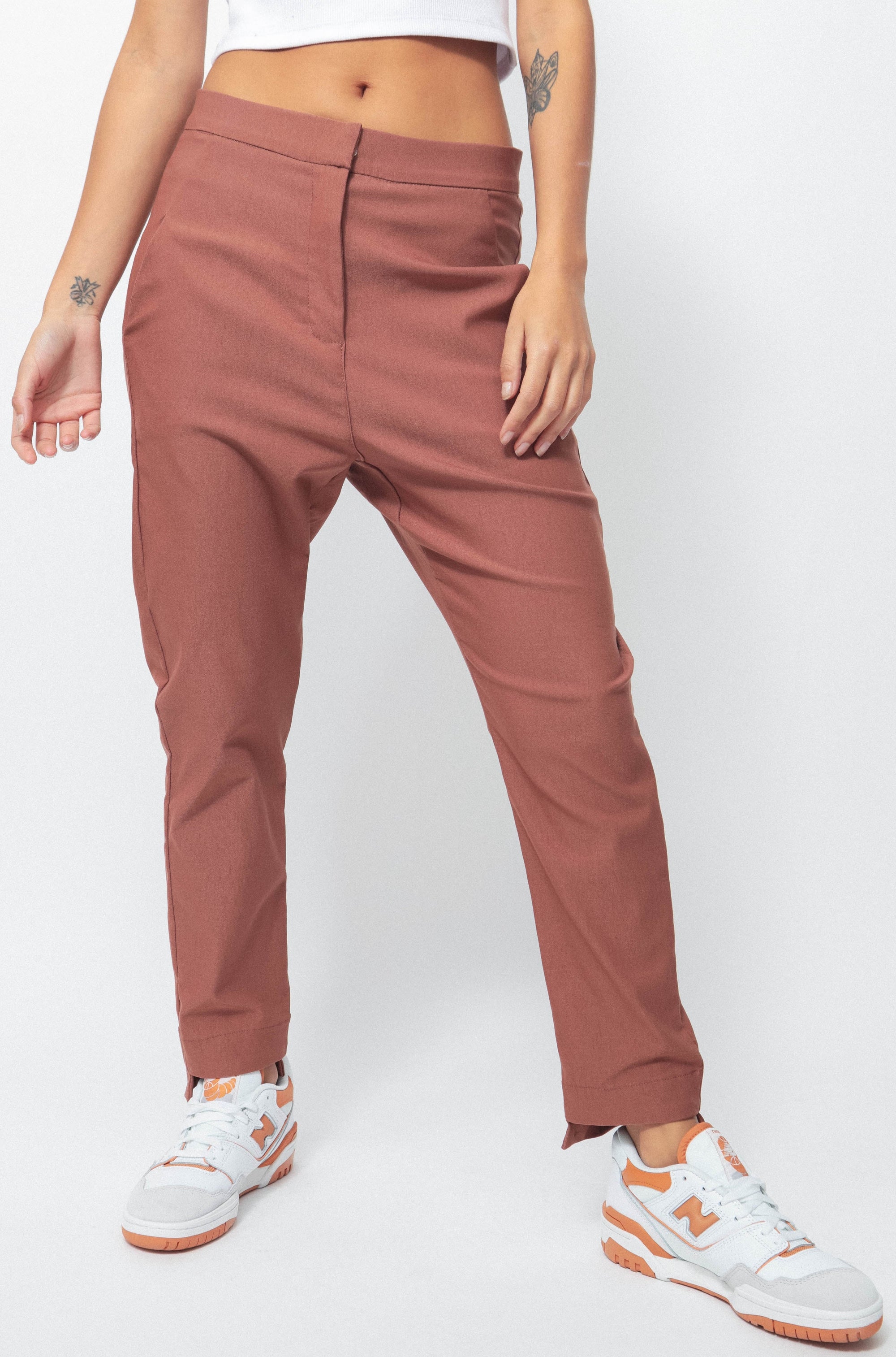 FIDELA TROUSERS - BRICK