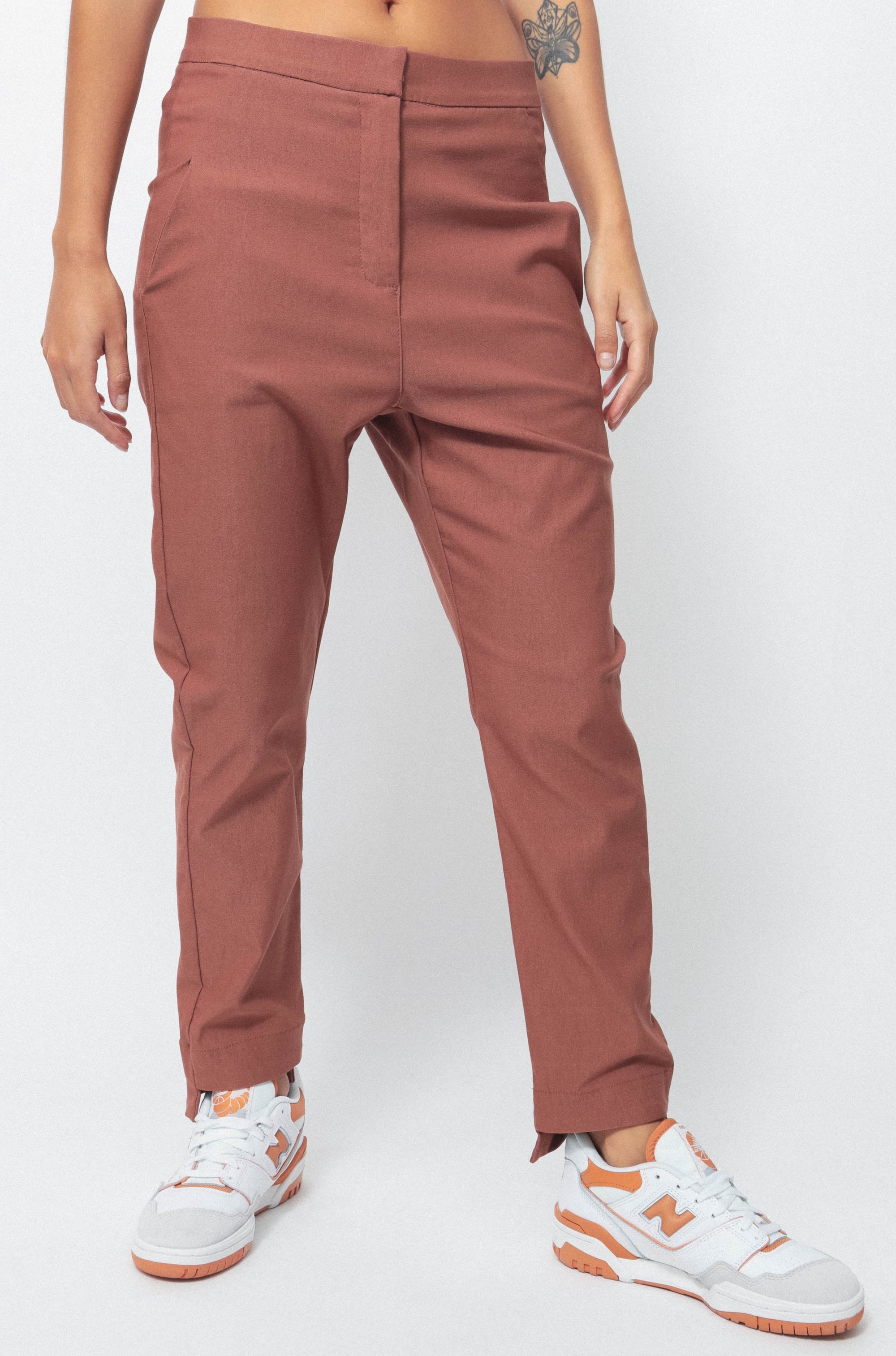 FIDELA TROUSERS - BRICK