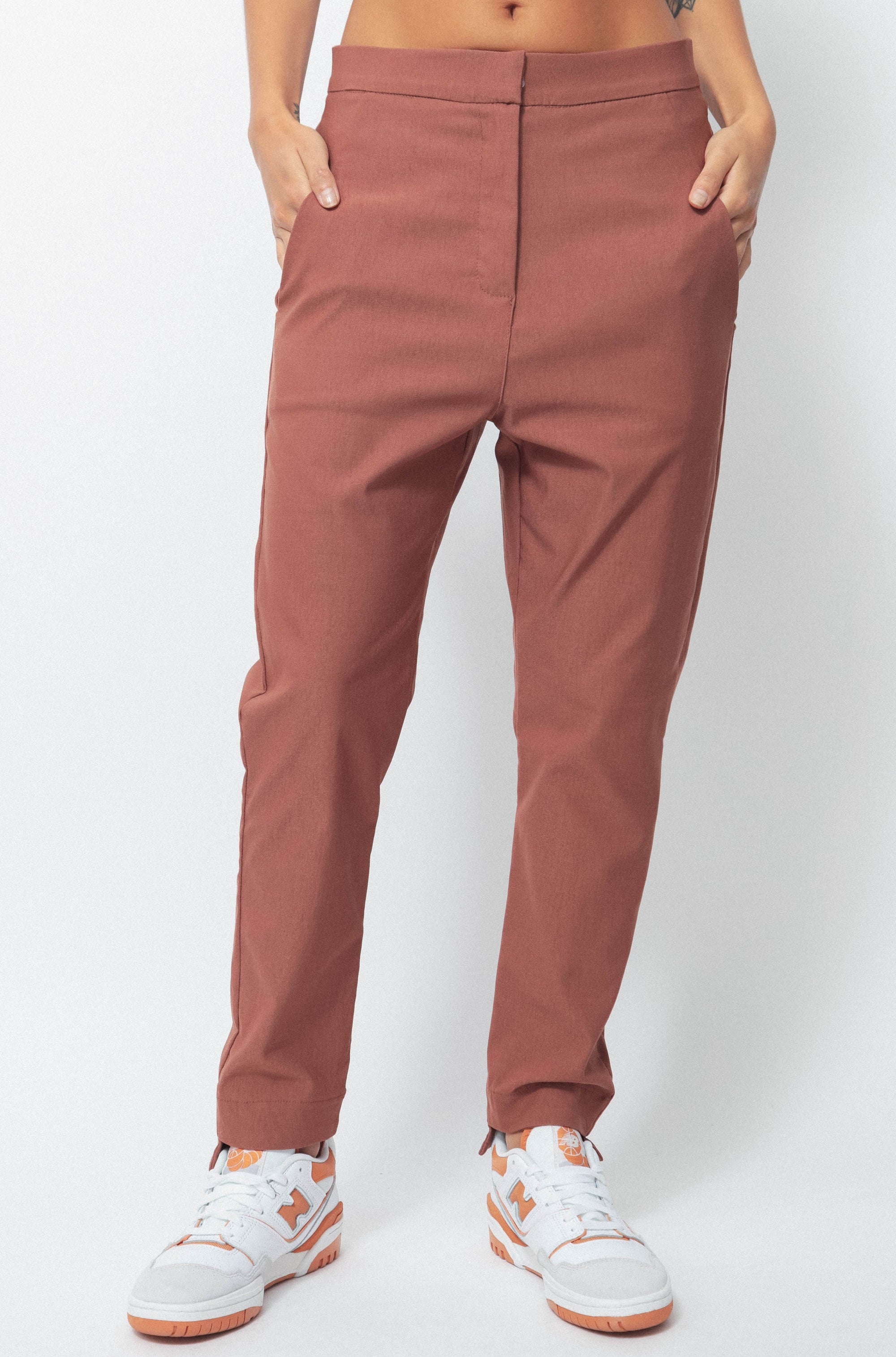 FIDELA TROUSERS - BRICK