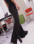 NICKY PLAIN TROUSERS - BLACK