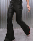 NICKY GUMMED TROUSERS - BLACK