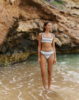 BIKINI PISTA - OFF WHITE & BLACK