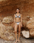 BIKINI SALVAJE - OFF WHITE & BLACK