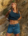 SHORT CANDADO - BLUE
