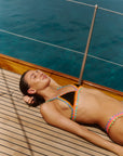 BIKINI DIAMANTE - BLACK & LIGHTBLUE