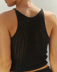 TOP DIAMANTE - BLACK