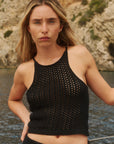TOP DIAMANTE - BLACK