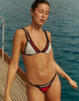 BIKINI PERLA - SILVER & RED