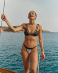 BIKINI PERLA - BLACK & SILVER