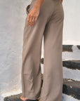 LINEN CAPRI PANTS - BLACK