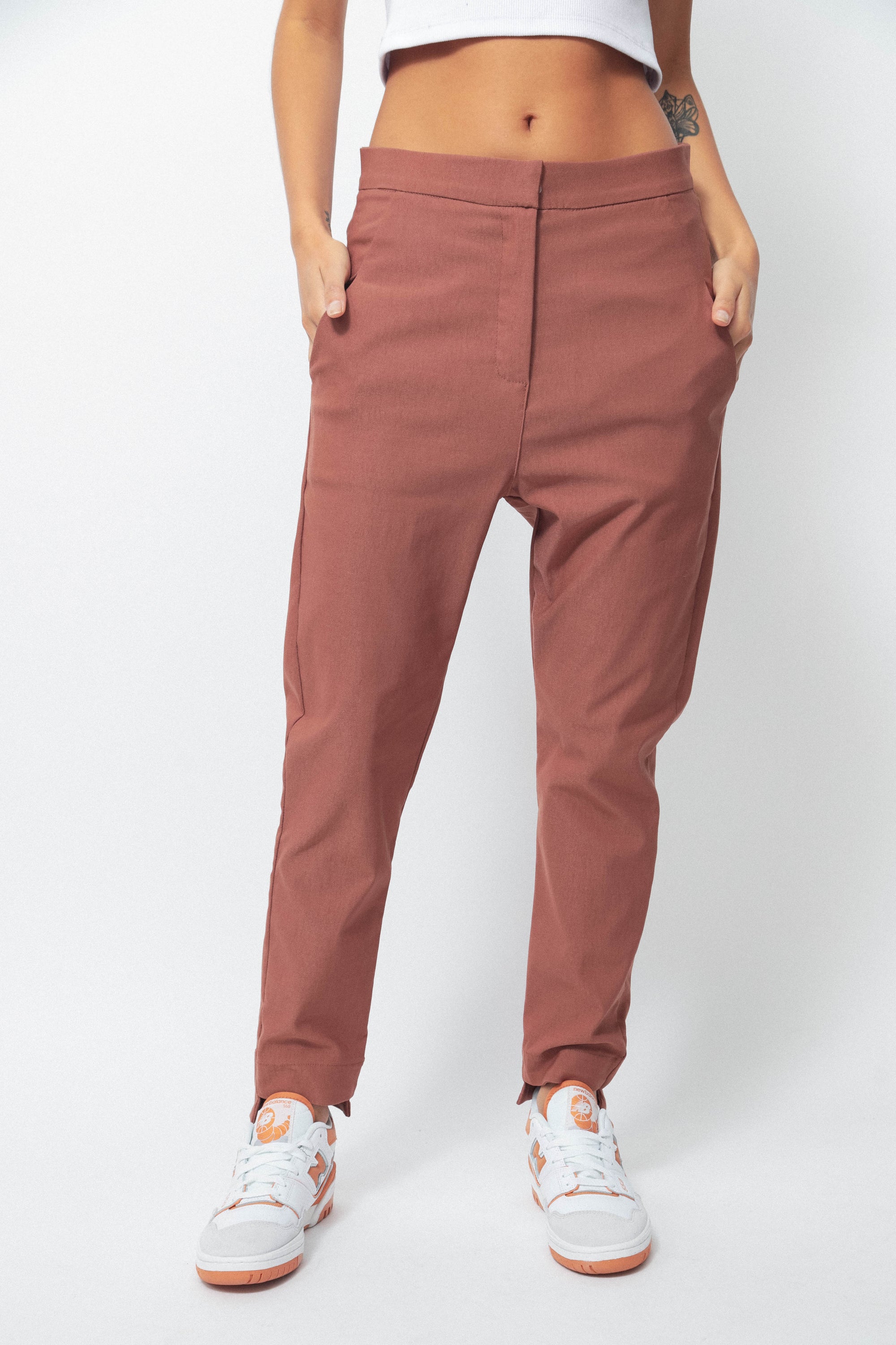 FIDELA TROUSERS - BRICK